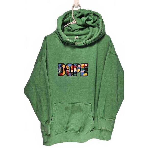 DOPE Vibrant Logo Green Hoodie - Picture 1 of 6